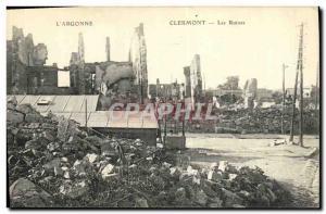 Old Postcard Clermont Ruins Army