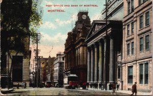 Canada Post Office And Bank Of Montreal Vintage Postcard C055