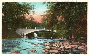 Braytonville Bridge North Adams Massachusetts MA C. W. Hughes Vintage Postcard