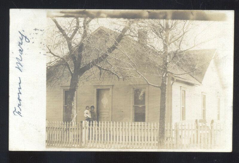 RPPC GREENVILLE OHIO RESIDENCE 1907 REAL PHOTO POSTCARD ROCKFORD HARRISON