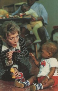 Nancy Reagan Visits Mississippi USA Childrens Hospital 1980s Postcard