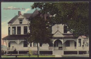 Hospital,Janesville,WI Postcard 