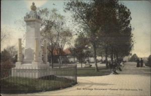 Baltimore MD Col. Armitage Monument Federal Hill c1910 Postcard