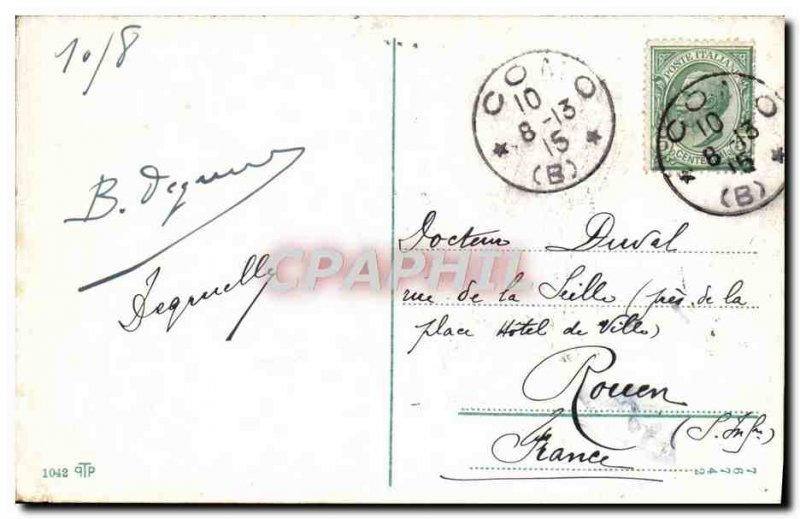 Old Postcard Como E Primo Bacino Del Lago