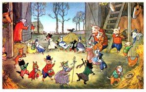 CATS  Barn Dance   , signed Racey Helps