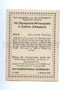 167009 Olympic Winter Games CORTINA d'Ampezzo CIGARETTE card