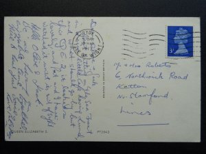 Cunard Line HMS QUEEN ELIZABETH 2 QE2 - c1972 Postcard