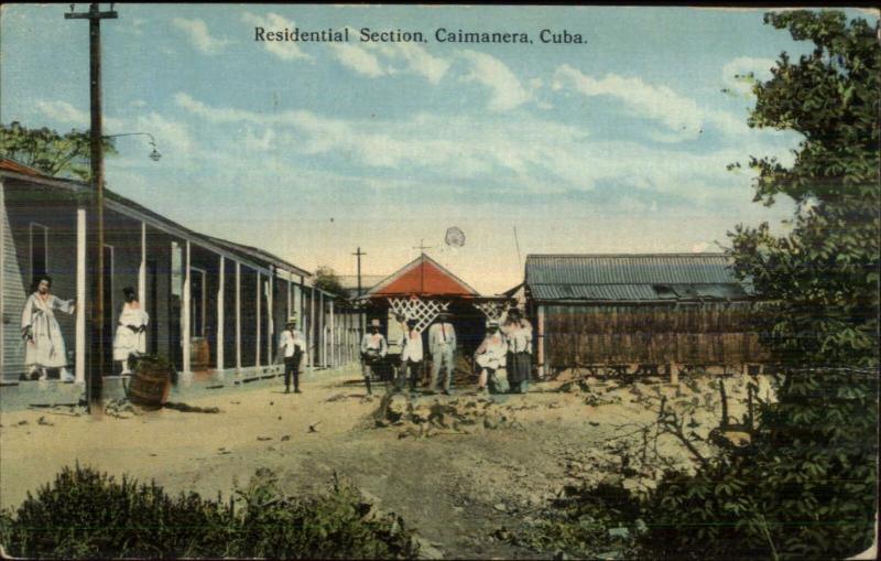 Caimanera Cuba Residential Section c1910 Postcard