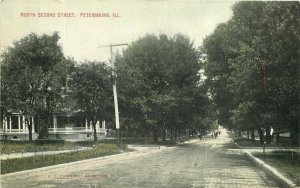 C-1910 Petersburg Illinois North Second Street Kropp Postcard 21-7951