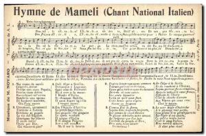 Old Postcard Mameli Hymn Singing Italy Italia Italian National Novaro