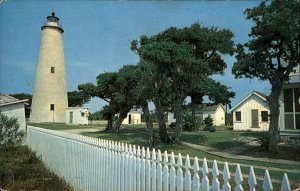 Ocracoke Island North Carolina Light House c1950-60s Vintage Postcard