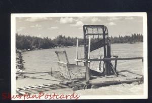 RPPC ALASKAN FISH WHEEL COPPER CENTER ALASKA FISHING OLD REAL PHOTO POSTCARD