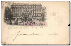 Old Postcard Lyon Fontaine Bartholdi Place Bellecour