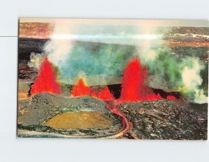 Postcard Eruption of Mauna Loa Volcano Hawaii National Park Hawaii USA