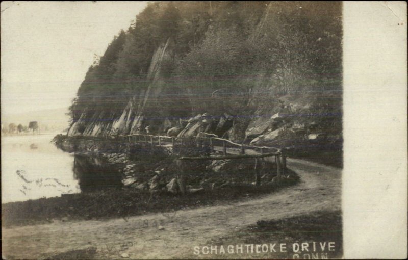 Schaghticoke Drive Conn Wingdale NY Cancel 1908 Real Photo Postcard