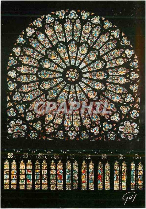 Postcard Modern Marvels Paris and La Cathedrale Notre Dame Rose North execute...