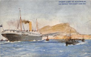 Lot 21 orient line to australia painting s s omrah twin screw ship cruise liner