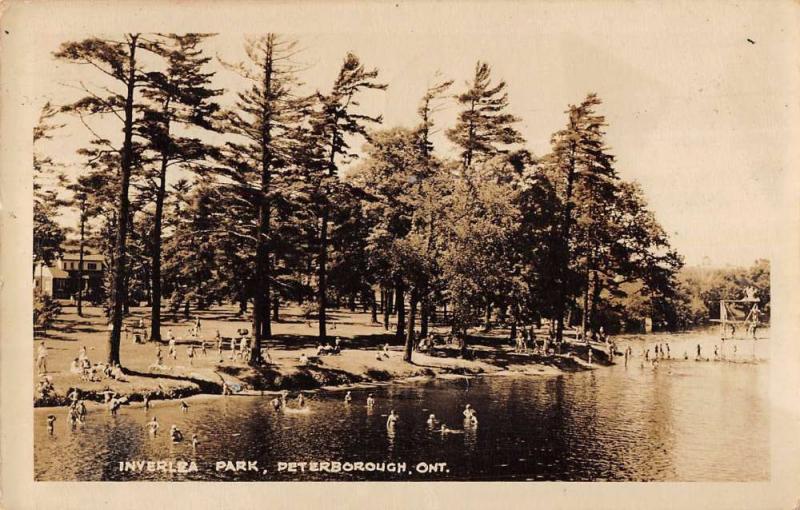 Peterborough Ontario Canada Inverlea Park Real Photo Antique Postcard K87036