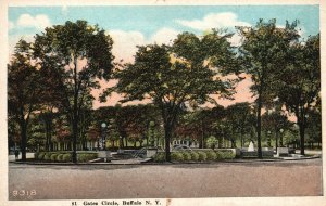 Vintage Postcard 1920's Gates Circle Buffalo N.Y. New York