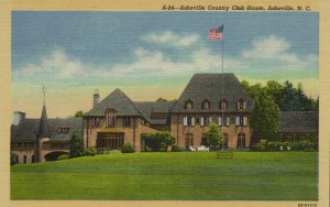 PC GOLF, NC, ASHEVILLE, COUNTRY CLUB HOUSE, Vintage Postcard (b45835)