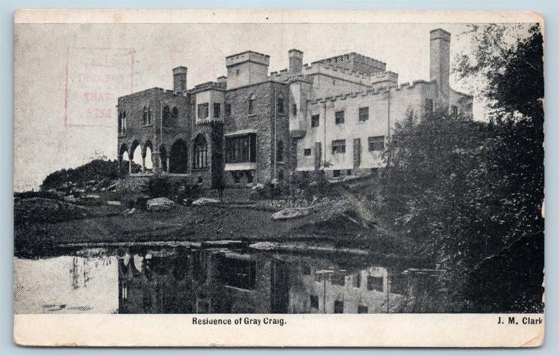 Postcard RI Middletown Historic Residence of Gray Craig 1907 View N10