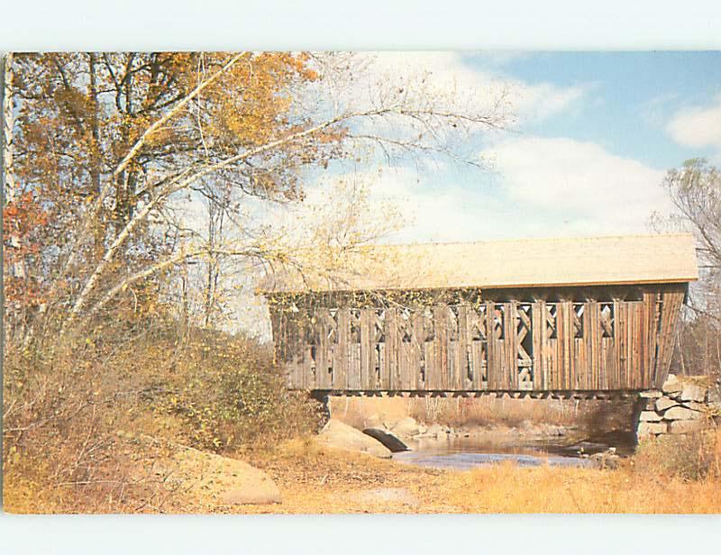 Unused Pre-1980 COVERED BRIDGE Andover New Hampshire NH t8278