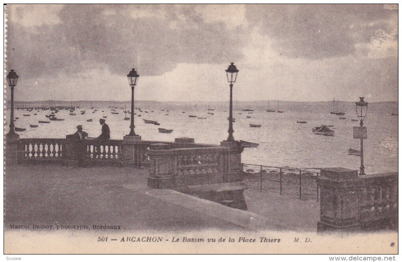 ARCACHON, Gironde, France, 1900-1910´s; Le Bassin Vu De La Place Thiers