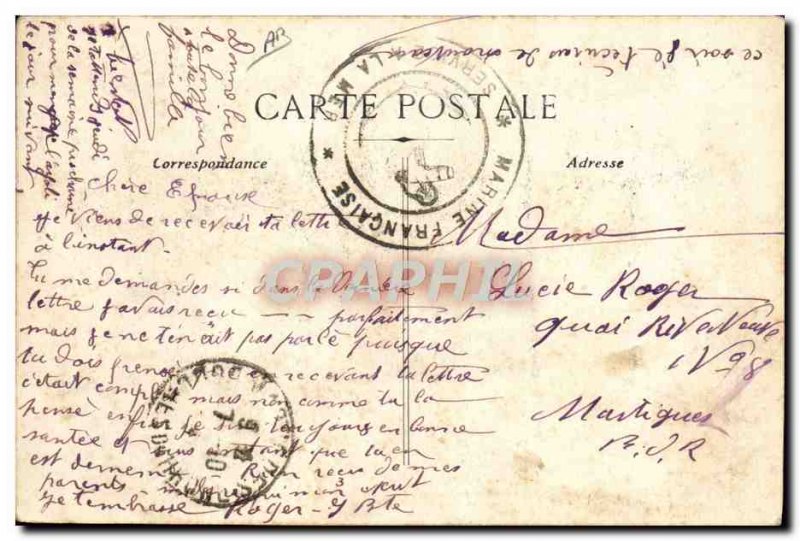 Old Postcard Boat War French Navy Distribution soup