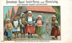 Private Mailing Card 12. Advertising Bensdorp's Dutch Cocoa Chocolates Children