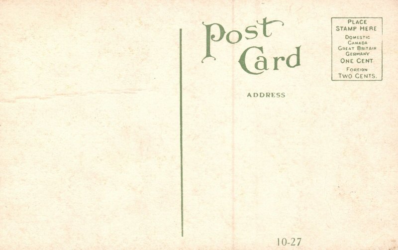 Vintage Postcard 1910's Dousman Street Looking East Green Bay Wisconsin WI