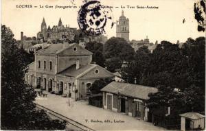 CPA LOCHES - La Gare (Inaugurée en 1848) - Le Chateau - La Tour (229562)