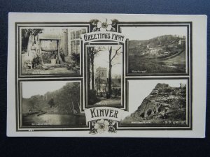Staffs GREETINGS FROM KINVER 5 Image Multiview c1920 RP Postcard by L.P. & S.B.