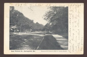 SPRINGFIELD MISSOURI EAST WALNUT STREET SCENE MO. 1910 VINTAGE POSTCARD