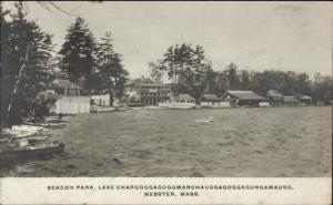 Webster MA Beacon Park c1905 Real Photo Postcard jrf