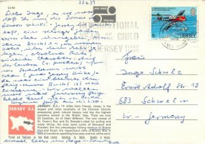 Anne Port Jersey panorama postcard stamp plane
