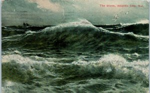 Antique The Storm Atlantic City New Jersey PC2760