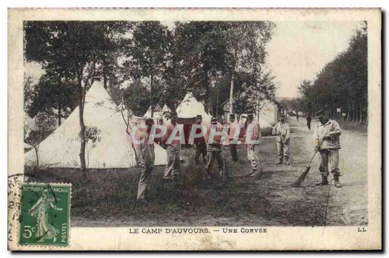 Old Postcard Militaria At camp & # 39Auvours a chore