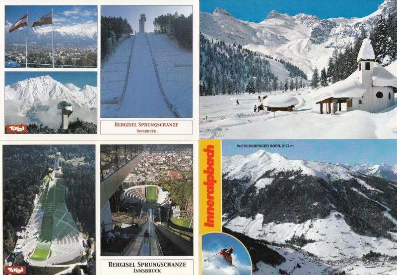 Innsbruck Bergisel Sprungschanze 4x Austria Skiing Postcard s