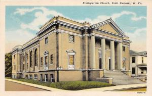 E83/ Point Pleasant West Virginia Postcard c40s Presbyterian Church