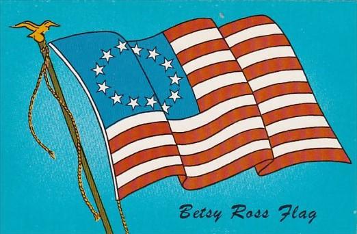 The Betsy Ross Flag Bicentennial Stick Em Card