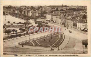 Old Postcard Limoges General View from the Campanile Gare of Benedictine