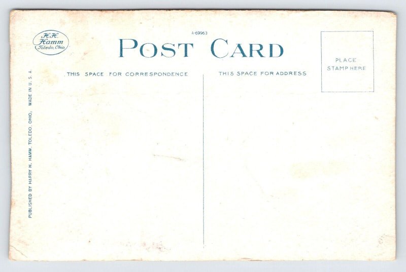 Post Office, Titusville PA, Harry H Hamm, VIntage Post Card Postcard  P4