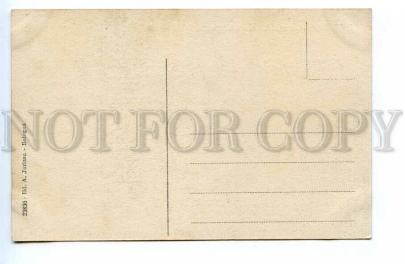 494619 Italy Bologna tram in St. Petronius square Vintage postcard