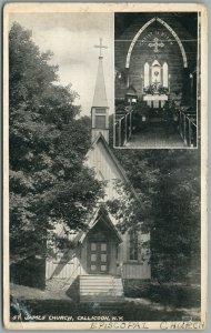 CALLICOON NY ST.JAMES CHURCH ANTIQUE POSTCARD