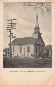 LIVERMORE FALLS MAINE~NEW METHODIST CHURCH~1900s H H SMITH PUBLISHED POSTCARD