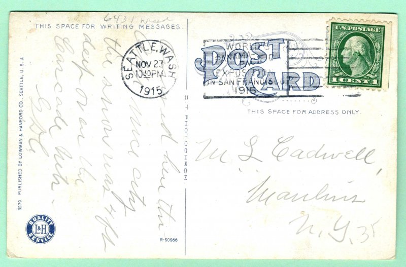 Seattle WA - The 2 Sentries - LC Smith Mt Rainier 1915