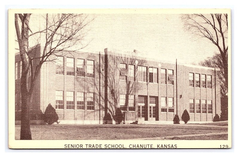 Senior Trade School Chanute Kansas Postcard