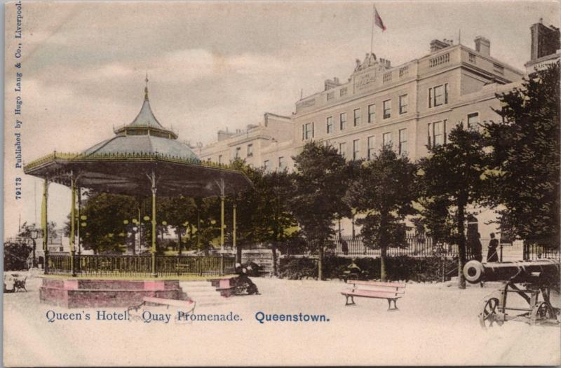 Queen's Hotel Quay Promenade Queenstown Ireland Lang's Series Postcard E23