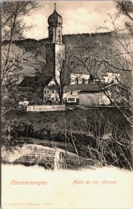 Germany Oberammergau Motiv an der Ammer Vintage Postcard C119