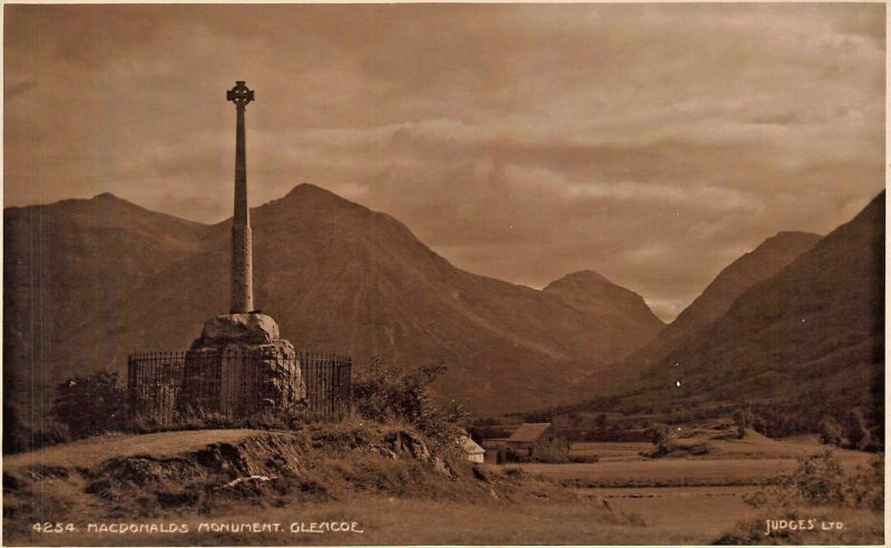 SCOTLAND~MACDONALDS MONUMENT GLENCOE~JUDGES PHOTO POSTCARD